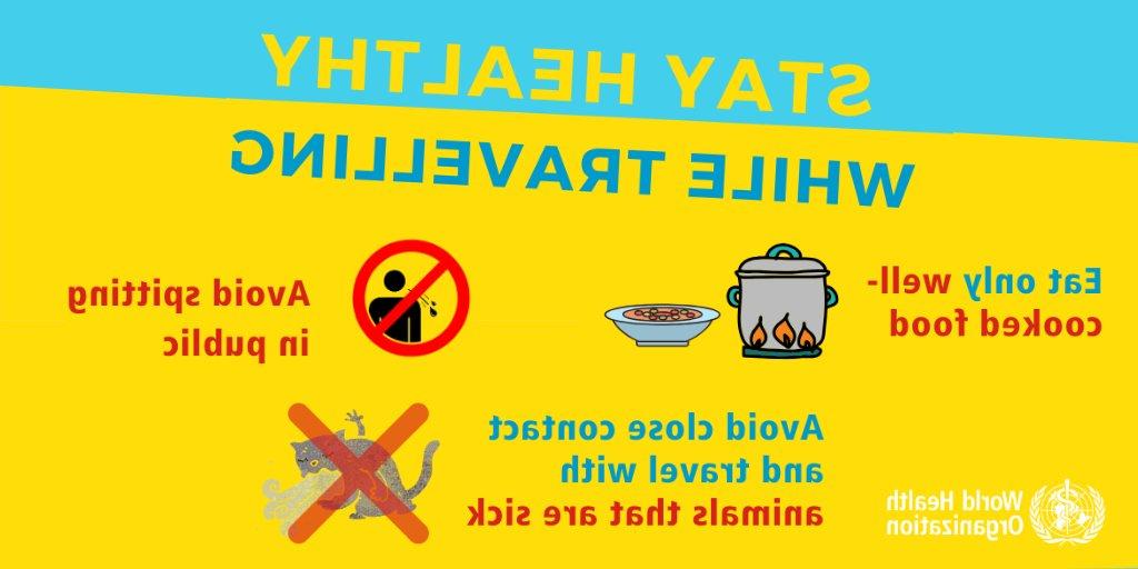 World Health Organization (WHO) Western Pacific on Twitter: "Stay healthy  while travelling! 🔻Cover your👃and 👄 when coughing or sneezing🤧 🔻Always  wash your hands👋 🔻Discard single-use masks😷properly after use 🔻If you  become sick,